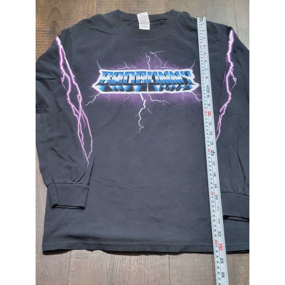 Official Bad Bunny X100PRE Tour 2019 Long Sleeve Graphic TShirt Black Mens Small